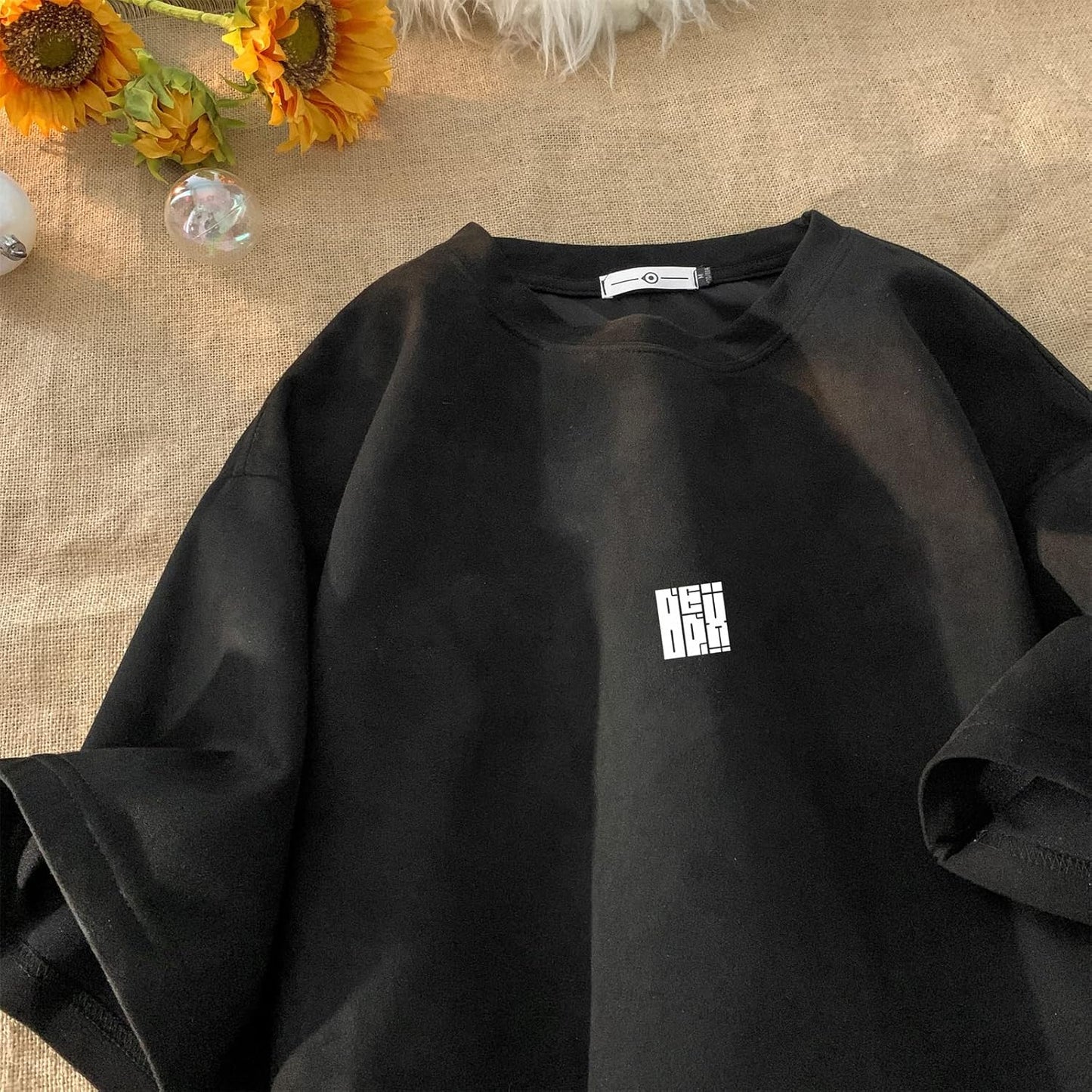 Men T Shirt Streetwear Harajuku Tops Short Sleeve Crewneck T-Shirt